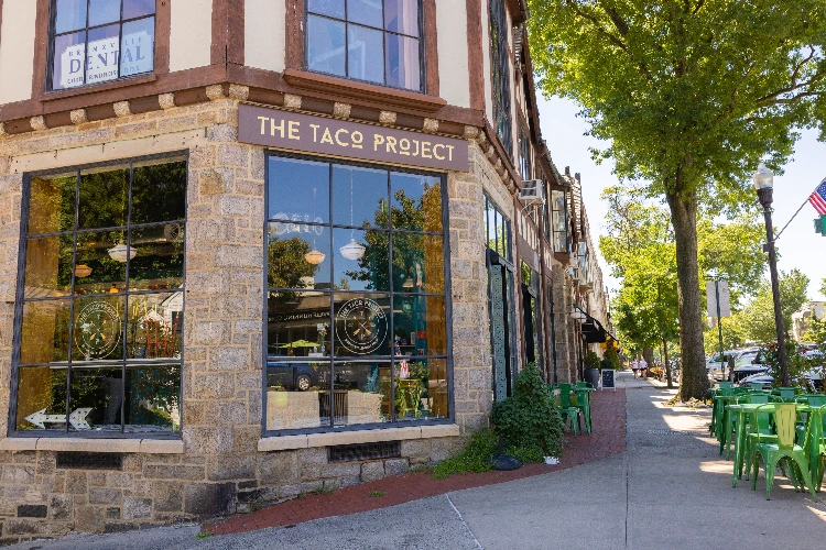 In Front of The Taco Project in Bronxville