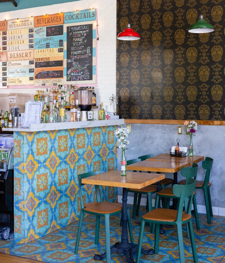 Seating in the Taco Project in Bronxville