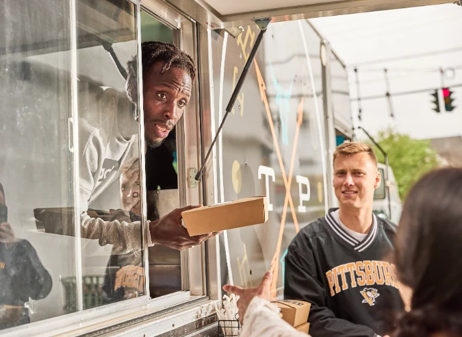 Ordering from the The Taco Project's Food Truck