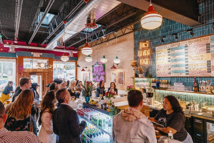 Customers at The Taco Project in Stamford CT